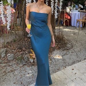 Babyboo Elegant Teal Sleeveless Dress